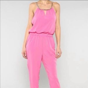 Casting LA Embellished pink jumpsuit NWOT L